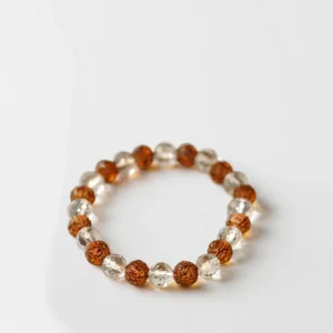 Rudraksha and Crystal Bracelet